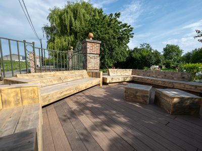 Espace de salon extérieur pour la détente